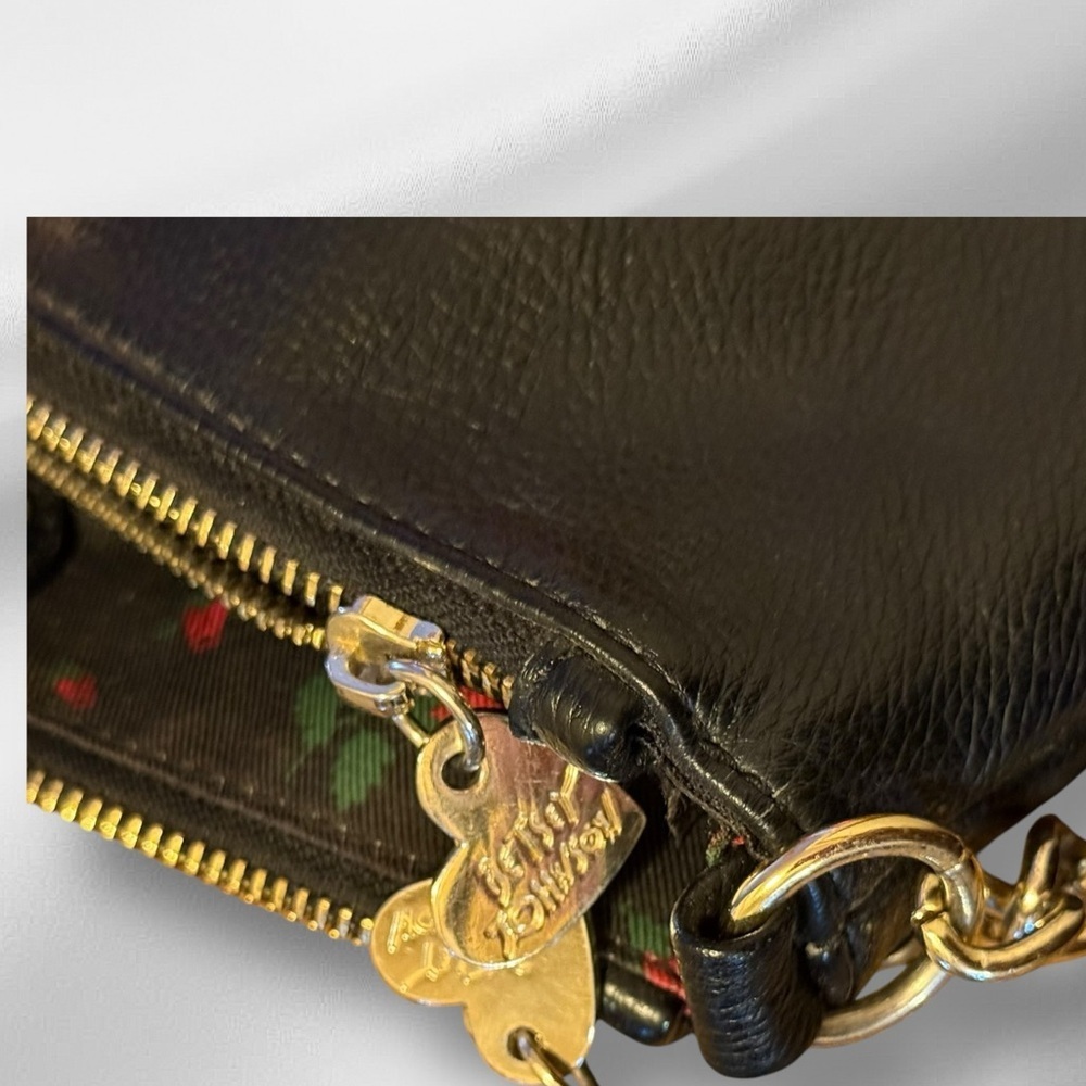 Betsey Johnson Black Embellished Shoulder Bag Purse - Picture 7 of 7